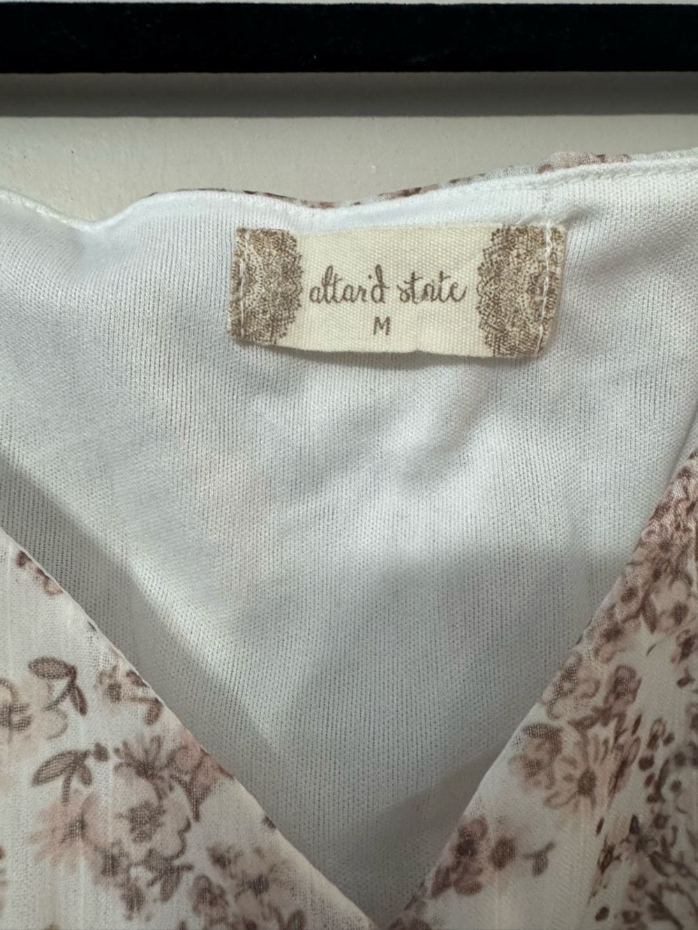 Altarβd State Floral Babydoll Dress Size M Boho Cottagecore - Picture 3 of 8